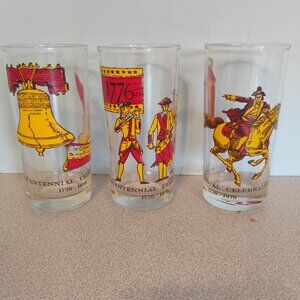 Vintage Bicentennial Glasses, set of 3